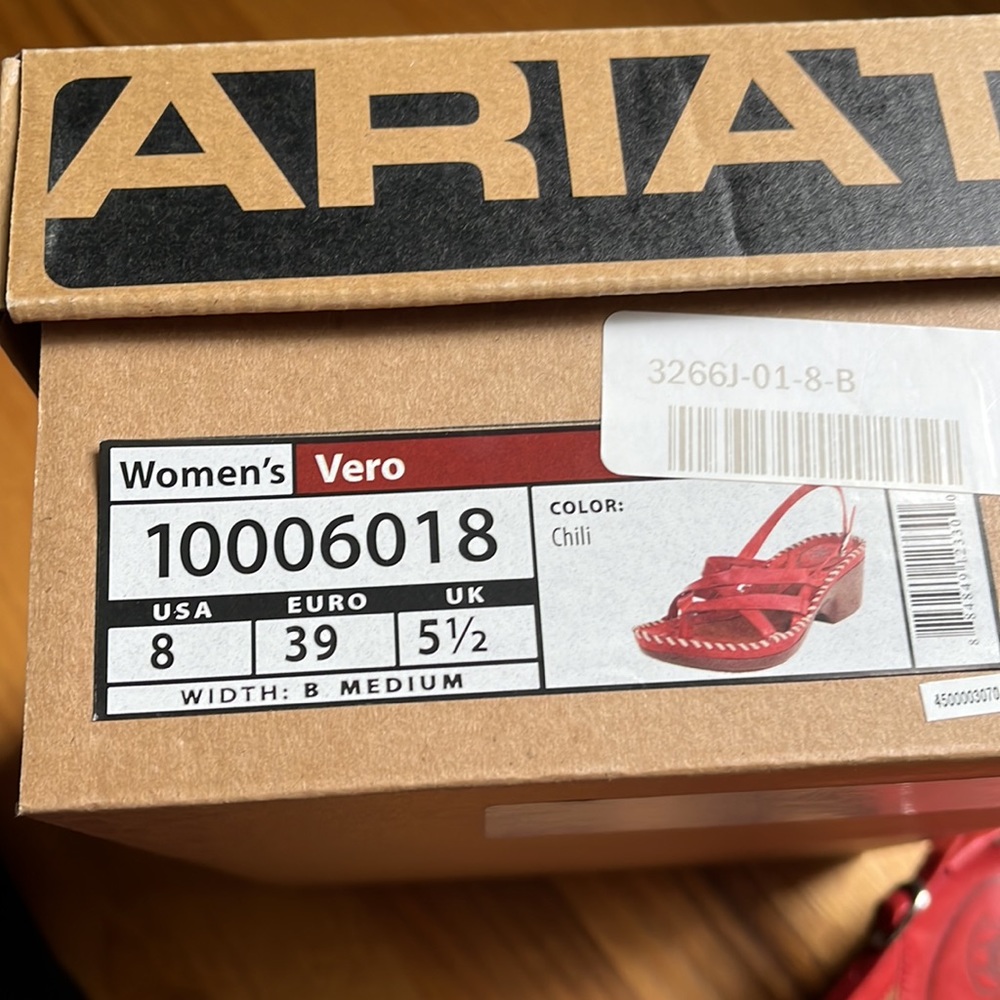 Ariat Red Wedge Sandal - Picture 5 of 5